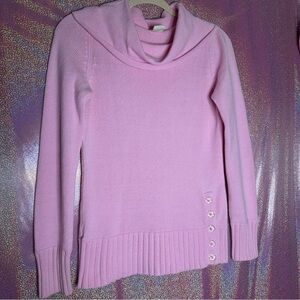 Tommy Jeans Women's Pink Cowl Neck Sweater